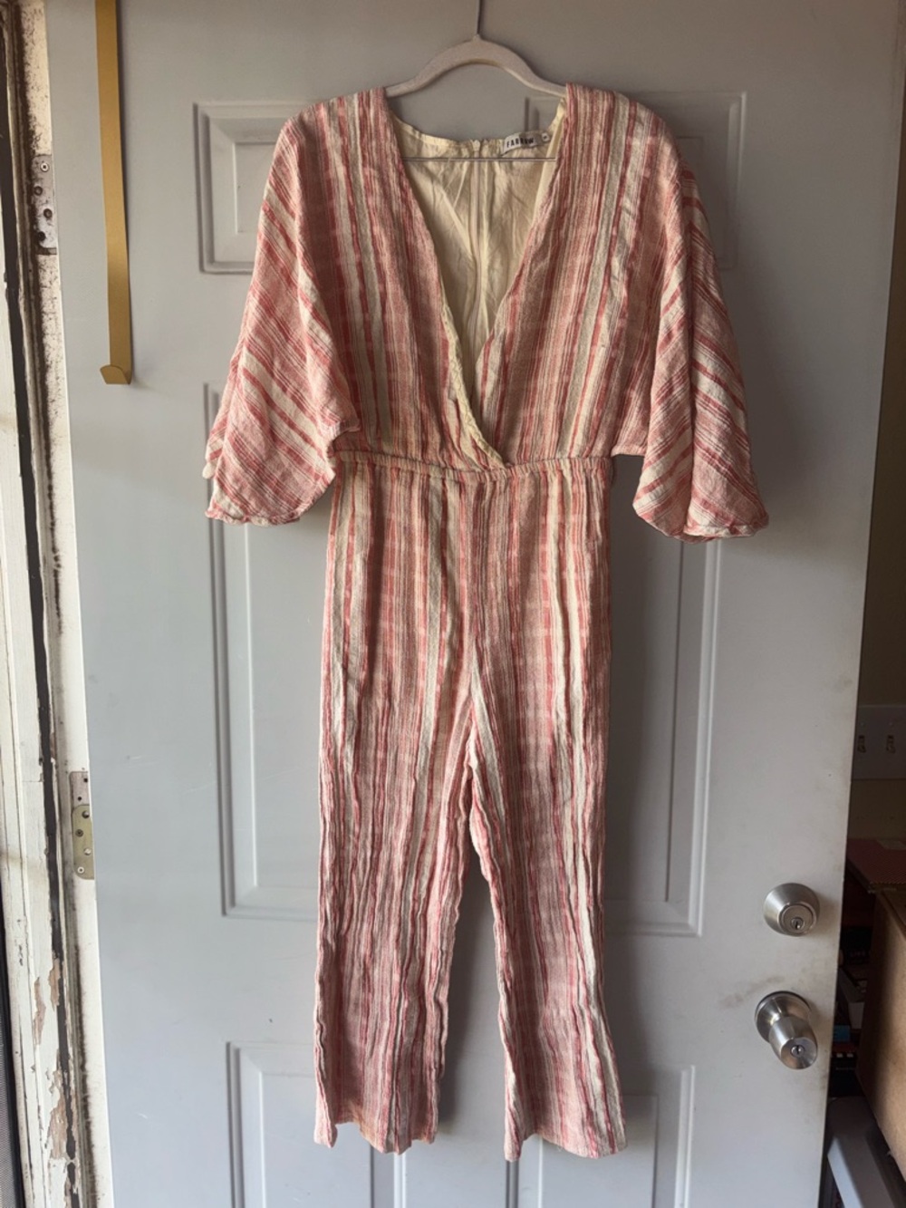 Farrow gauzy striped jumpsuit size S